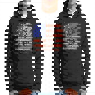 Fishing American Flag Fishing Fisherman Hoodie | Mazezy