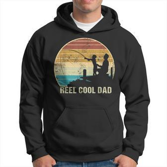 Fishing Reel Cool Dad Father And Son Fathers Day Vintage Hoodie - Thegiftio UK