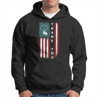 Flag And Dog Tag Military Thank You Hoodie | Mazezy DE