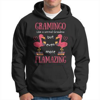 Flamazing Gramingo Like A Normal Grandma Flamingo Men Hoodie - Thegiftio UK