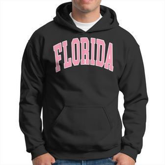 Florida Beach Preppy Pink Font Hoodie | Mazezy