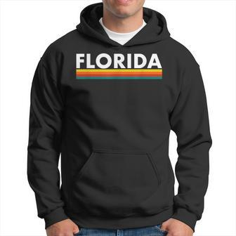 Florida - Fl - Vintage Retro Stripes - Classic Hoodie | Mazezy