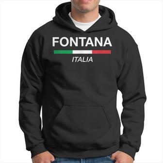 Fontana Italian Name Italy Flag Italia Surname Men Hoodie - Thegiftio UK
