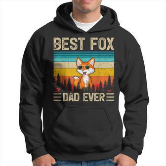 Fox Vintage Funny Best Fox Dad Ever Fathers Day Gift For Mens Hoodie - Seseable