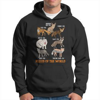 Foxes Of The World Funny Fox Stuff Animals Educational Hoodie - Seseable