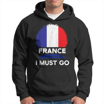 France Is Calling I Must Go France Soccer Support Patriotic Men Hoodie Graphic Print Hooded Sweatshirt - Seseable