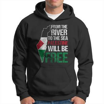 Free Palestine From The River To The Sea Palestine Will Be Free Vintage Palestine Flag Map Men Hoodie - Thegiftio UK