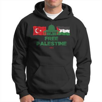 Free Palestine Turkey Flag Al Quds Freedom For Palestine Hoodie | Mazezy