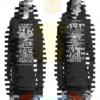 Freedom Isnt Free - Proud Sister Of An Iraq War Veteran Men Hoodie Graphic Print Hooded Sweatshirt | Seseable CA