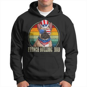 French Bulldog Dad Retro Sunglasses 4Th Of July Fathers Day Hoodie - Seseable