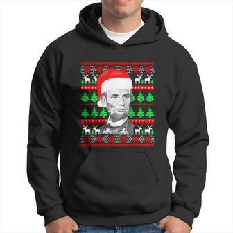 Funny Abraham Lincoln Santa Hat Ugly Christmas Cool Gift Hoodie - Monsterry DE