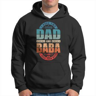 Funny Arabic Dad Baba Arab Best Baba Ever Retro Vintage Baba Hoodie - Seseable