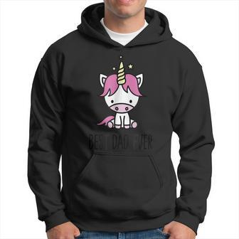 Funny Best Dad Ever Cute Unicorn Fathers Day Hoodie | Mazezy