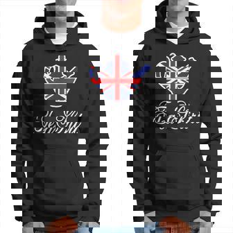 Funny British Tea Uk Teapot Union Jack Flag Tea Pun Hoodie | Mazezy