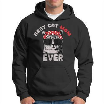 Funny Cat Best Cat Mom Ever Meow With My Cat For Women Hoodie - Thegiftio UK