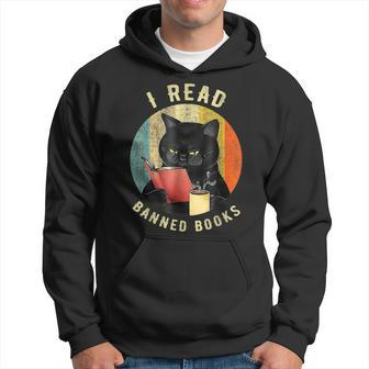 Funny Cat I Read Banned Books Bookworms Loves Reading Books Hoodie | Mazezy