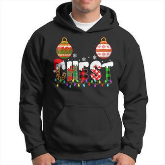Funny Chest Nuts Couples Christmas Chestnuts Adult Matching Men Hoodie Graphic Print Hooded Sweatshirt - Seseable