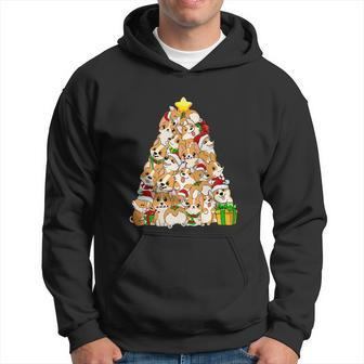 Funny Christmas Corgi Pajama Shirt Tree Dog Dad Mom Xmas Hoodie - Monsterry UK
