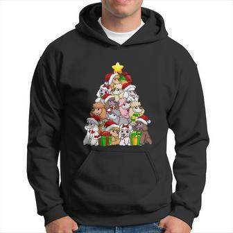 Funny Christmas Poodle Pajama Shirt Tree Dog Dad Mom Xmas Hoodie - Monsterry DE