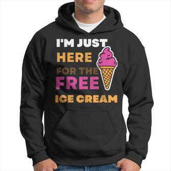 Funny Cruise 2023 Im Just Here For The Free Ice Cream Hoodie | Mazezy