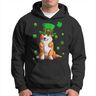 Funny Dog Lovers Cute Corgi St Patricks Day Shamrock Lucky Hoodie - Thegiftio UK