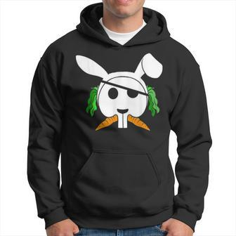 Funny Easter Bunny Pirate Scull Egg Hunting Rabbit Hoodie - Seseable