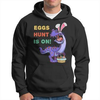Funny Easter T Rex Bunny Eggs Hunting Dinosaurus V2 Hoodie - Seseable