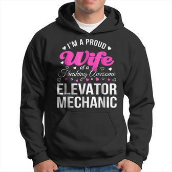 Funny Elevator Mechanics Wife Anniversary Gift Hoodie | Mazezy