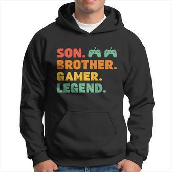 Funny Gamer Son Big Brother Gaming Legend Gift Boys Teens Hoodie - Monsterry DE