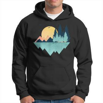 Funny Geometric Mountain Abstract Geometry Outdoor Gifts Hoodie - Seseable