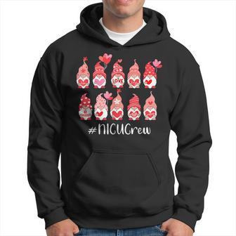 Funny Gnome With Hearts Nicu Crew Valentines Day Matching Hoodie - Seseable