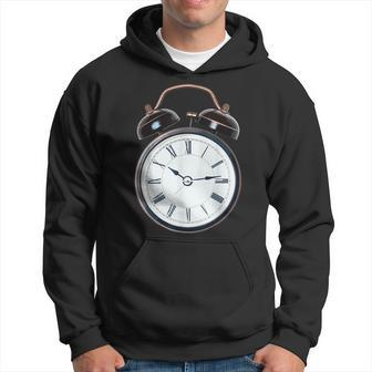 Funny Halloween Costumes Vintage Alarm Clock Men Hoodie Graphic Print Hooded Sweatshirt - Thegiftio UK