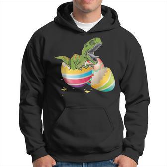 Funny Happy Easter T Rex Dinosaur Bunny Basket Eggs Gift V2 Hoodie - Seseable