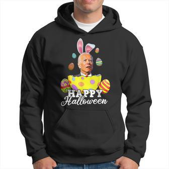 Funny Joe Biden Happy Halloween Confused Easter Biden Bunny Hoodie - Thegiftio