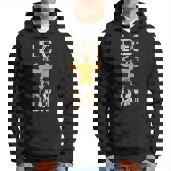 Funny Leg Day Gym Outfit Turkey Its Leg Day Thanksgiving Men Hoodie Graphic Print Hooded Sweatshirt - Thegiftio UK