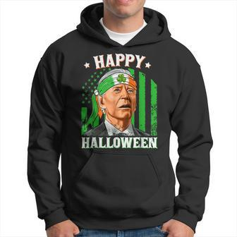 Funny Leprechaun Biden Happy Halloween For St Patricks Day Hoodie - Seseable