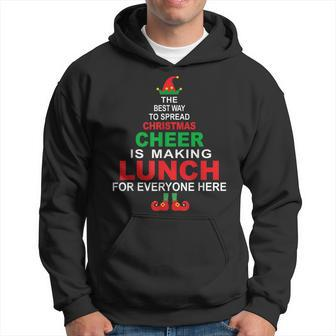 Funny Lunch Lady Christmas Cheer Men Hoodie Graphic Print Hooded Sweatshirt - Thegiftio UK