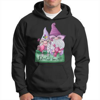 Funny Mardi Gras Gnome Let The Good Times Roll Crawfish Hoodie - Seseable