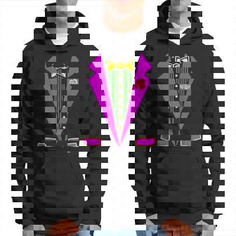 Funny Mardi Gras Tuxedo Costume Print Carnival Parade Hoodie - Seseable