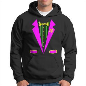 Funny Mardi Gras Tuxedo Costume Print Carnival Parade Hoodie - Seseable