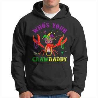 Funny Mardi Gras Whos Your Crawdaddy Crawfish Jester Beads V2 Hoodie - Seseable