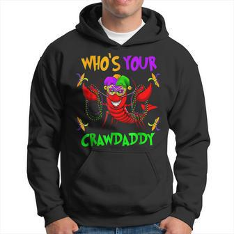 Funny Mardi Gras Whos Your Crawdaddy Crawfish Jester Beads V4 Hoodie - Seseable
