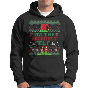 Funny Matching Ugly Im The Architect Elf Christmas Men Hoodie Graphic Print Hooded Sweatshirt - Seseable