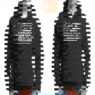 Funny Mens Gymnastics Dad American Flag Gymnast Hoodie - Thegiftio UK