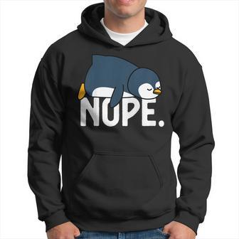 Funny Nope Not Today Lazy Penguin Lover Gift Hoodie | Mazezy