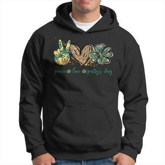 Funny Peace Love Pattys Day St Patricks Day Gifts Hoodie - Seseable