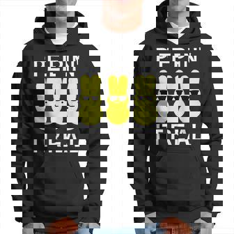 Funny Peepin It Real Happy Easter Bunny Hoodie | Mazezy