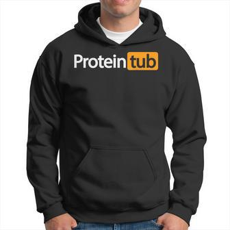 Funny Protein Tub Fun Adult Humor Joke Workout Fitness Gym  Hoodie