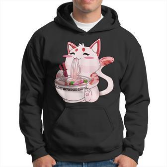 Funny Ramen Cat Kawaii Anime Japanese Food Cat Lovers Gifts V3 Men Hoodie Graphic Print Hooded Sweatshirt - Thegiftio UK
