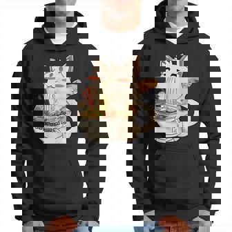 Funny Ramen Cat Kawaii Anime Japanese Food Cat Lovers Gifts V9 Men Hoodie Graphic Print Hooded Sweatshirt - Thegiftio